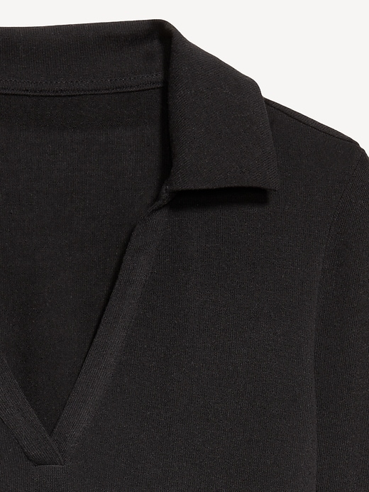 Image number 4 showing, Split-Neck Long-Sleeve Pullover Shirt