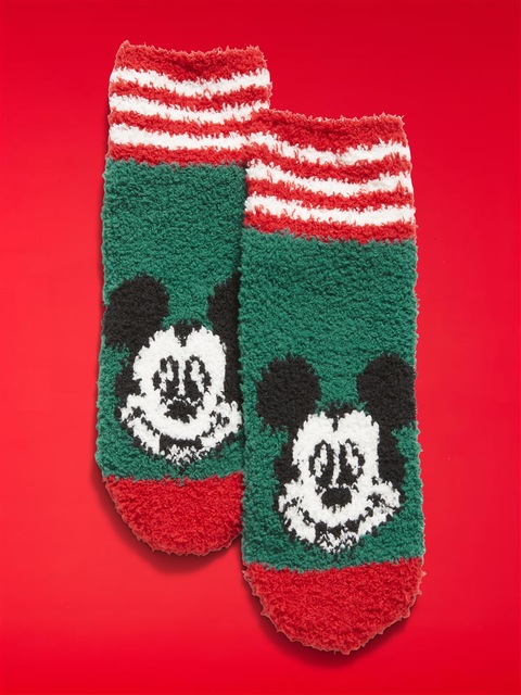 Old Navy x Disney Gender-Neutral Cozy Socks for Kids - Mickey & Minnie Holiday (Match The Fam!)