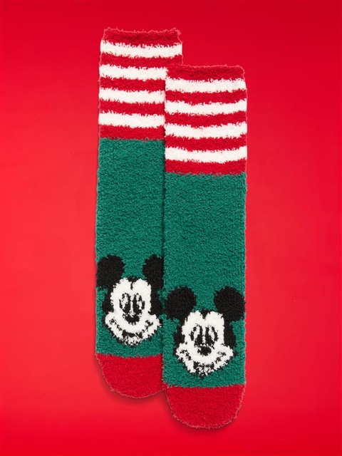 Old Navy x Disney Mickey Mouse Cozy Holiday Socks for Men - Mickey & Minnie Holiday (Match The Fam!)