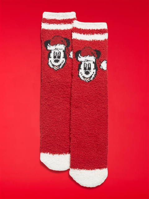 Old Navy x Disney Mickey Mouse Cozy Holiday Socks for Men - Mickey Mouse (Match The Fam!)