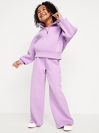 Image number 3 showing, High-Waisted Bounce Fleece Wide-Leg Sweatpants for Girls