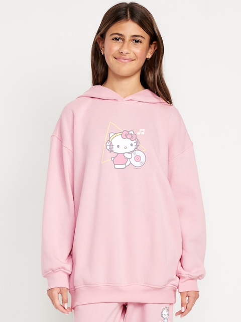 Hello Kitty® Oversized Graphic Tunic Hoodie for Girls