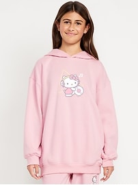 Image number 1 showing, Hello Kitty® Oversized Graphic Tunic Hoodie for Girls