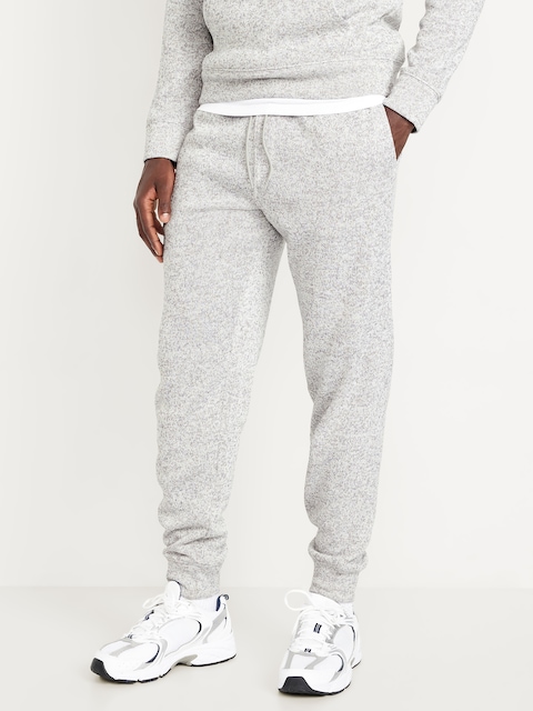 Fleece-Knit Joggers - Gray Marl