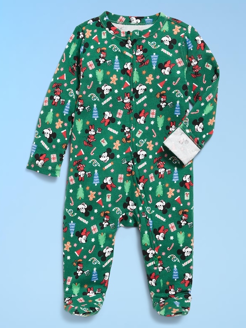 Old Navy x Disney 2-Way-Zip Sleep & Play Footed One-Piece for Baby - Mickey & Minnie Holiday (Match The Fam!)