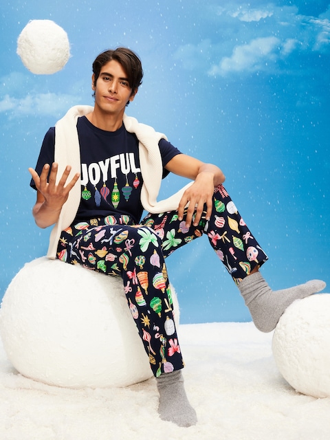 Flannel Pajama Pants for Men - Ornaments (Match The Fam!)