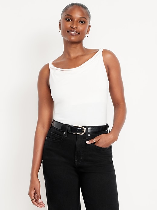 Image number 1 showing, Cowl-Neck Twist-Strap Top