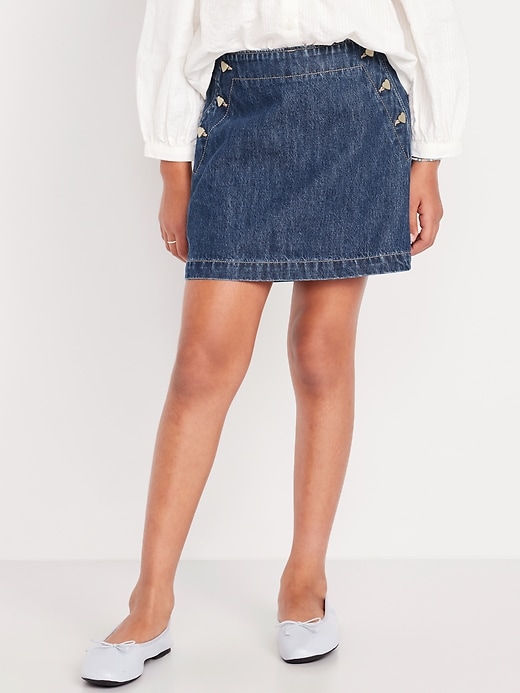 Image number 1 showing, Jean Sailor Skort for Girls