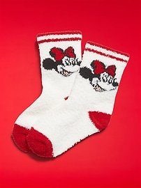 Image number 1 showing, Old Navy x Disney Mickey Mouse Unisex Cozy Socks for Toddler & Baby