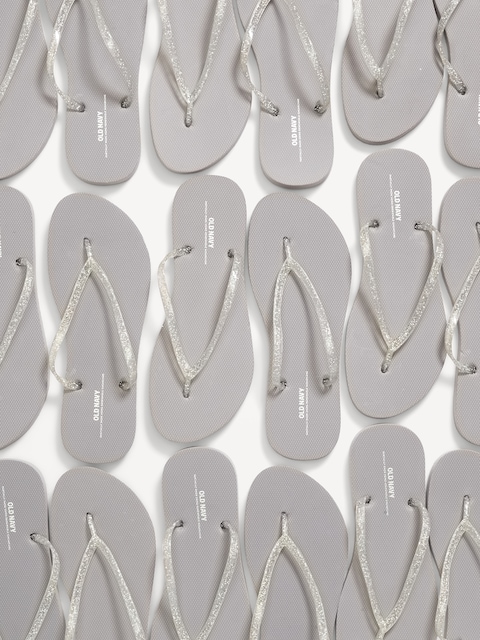 Flip-Flop Sandals 50-Pack (Partially Plant Based) - Silver Glitter