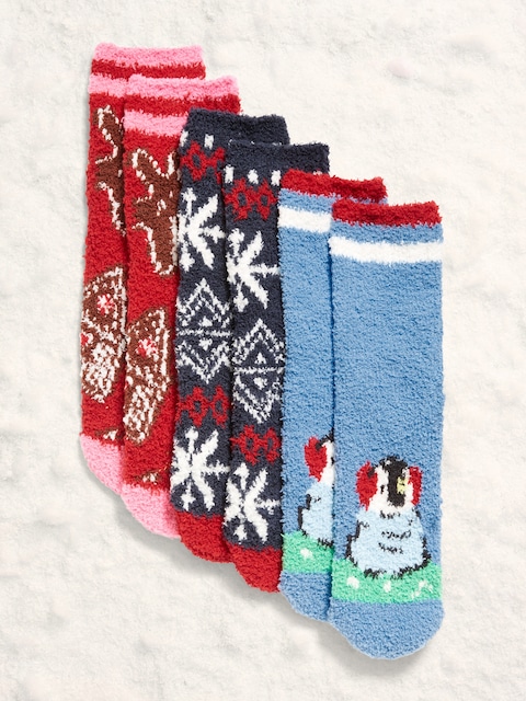 3-Pack Cozy Crew Socks for Women - Penguins
