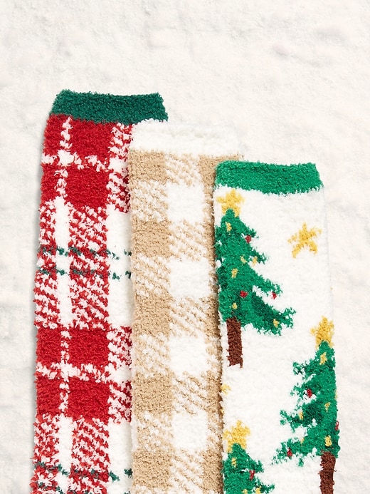 Image number 2 showing, 3-Pack Cozy Crew Socks for Women