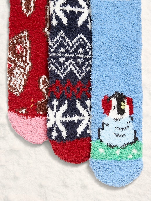 Image number 2 showing, 3-Pack Cozy Crew Socks for Women