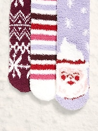 Image number 2 showing, 3-Pack Cozy Crew Socks for Women