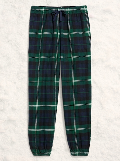 Plaid Flannel Pajama Joggers for Women