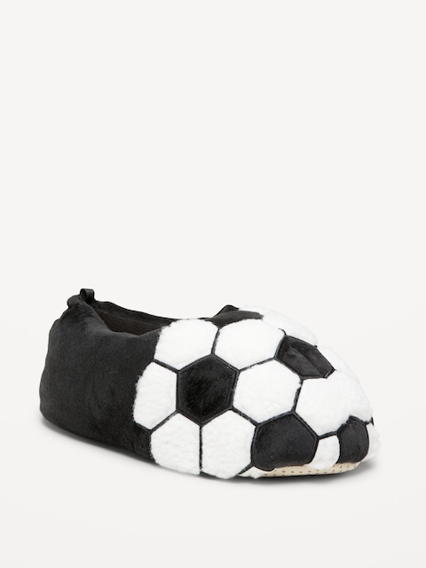 Cozy Soccer Gender-Neutral Slippers for Kids - Soccer Ball