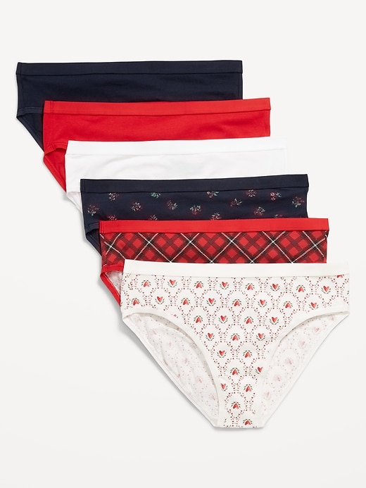 Image number 1 showing, High-Waisted Everyday Cotton Underwear 6-Pack