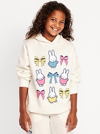 Image number 1 showing, Miffy™ Oversized Graphic Tunic Hoodie for Girls