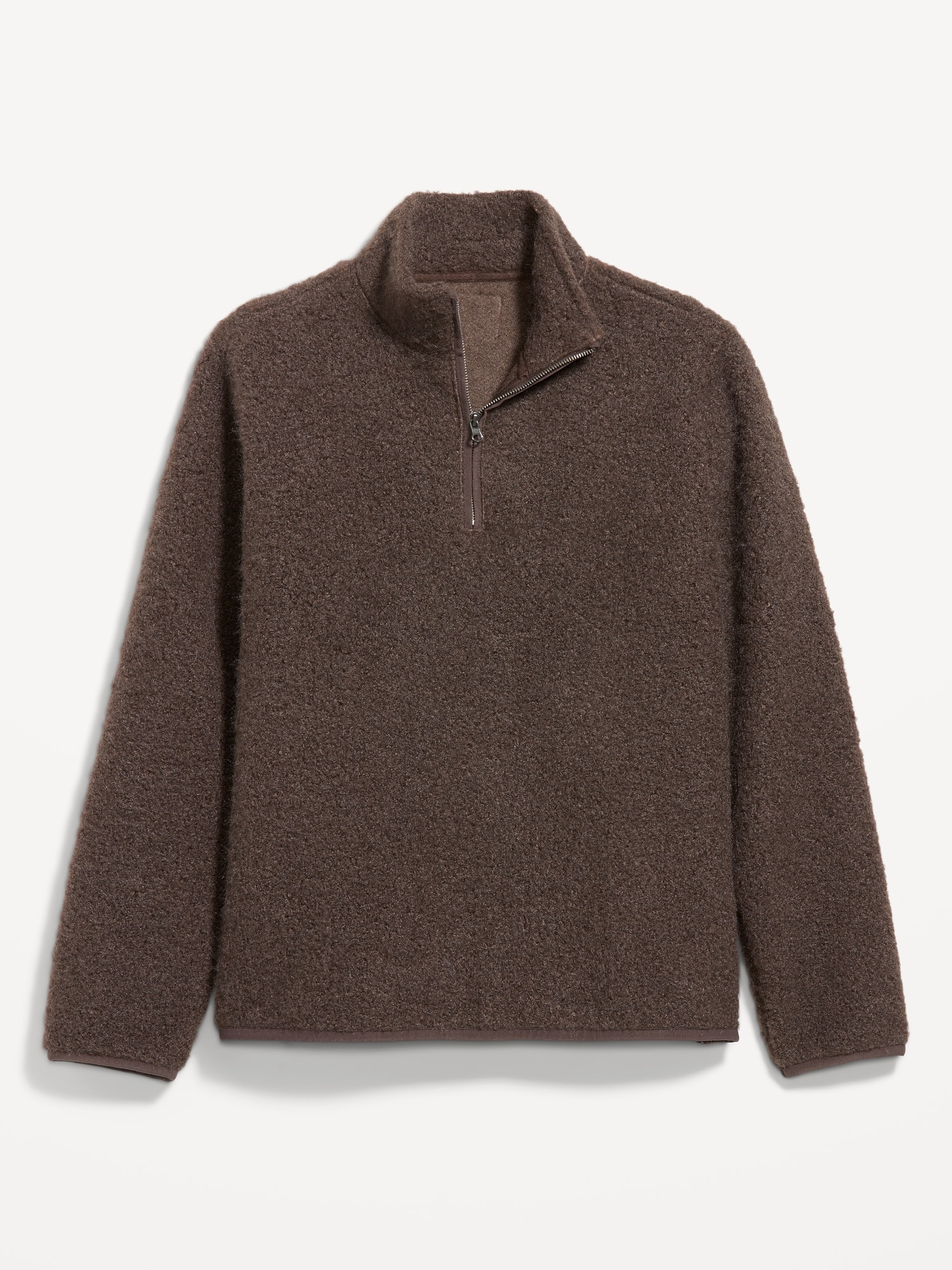 Loose Bouclé Sherpa Quarter-Zip Pullover | Old Navy