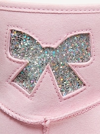 Image number 5 showing, Faux-Suede Glitter Bow Cutout Boots for Toddler Girls
