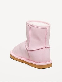 Image number 3 showing, Faux-Suede Glitter Bow Cutout Boots for Toddler Girls