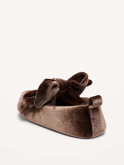 Image number 3 showing, Velvet Bow Ballet Flats for Baby