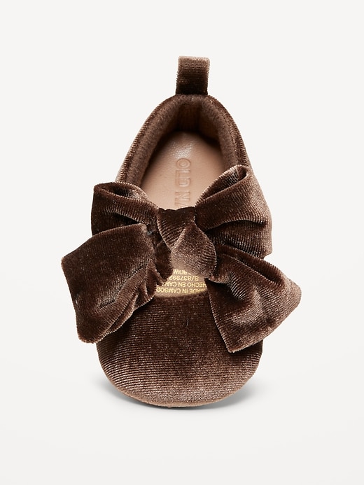 Image number 2 showing, Velvet Bow Ballet Flats for Baby