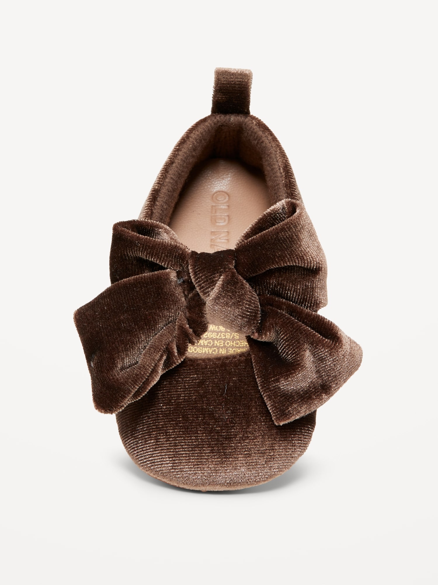 Velvet Bow Ballet Flats for Baby