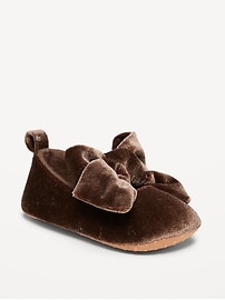 Image number 1 showing, Velvet Bow Ballet Flats for Baby