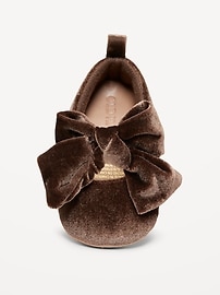 Image number 2 showing, Velvet Bow Ballet Flats for Baby