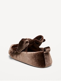 Image number 3 showing, Velvet Bow Ballet Flats for Baby
