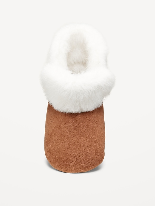 Image number 2 showing, Cozy Faux-Fur Cuffed Booties for Toddler & Baby