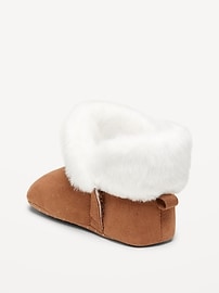 Image number 3 showing, Cozy Faux-Fur Cuffed Booties for Toddler & Baby
