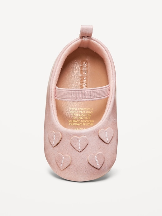 Image number 2 showing, Faux-Suede Heart Ballet Flats for Baby