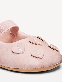 Image number 5 showing, Faux-Suede Heart Ballet Flats for Baby