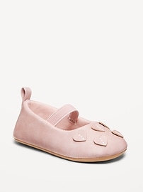 Image number 1 showing, Faux-Suede Heart Ballet Flats for Baby