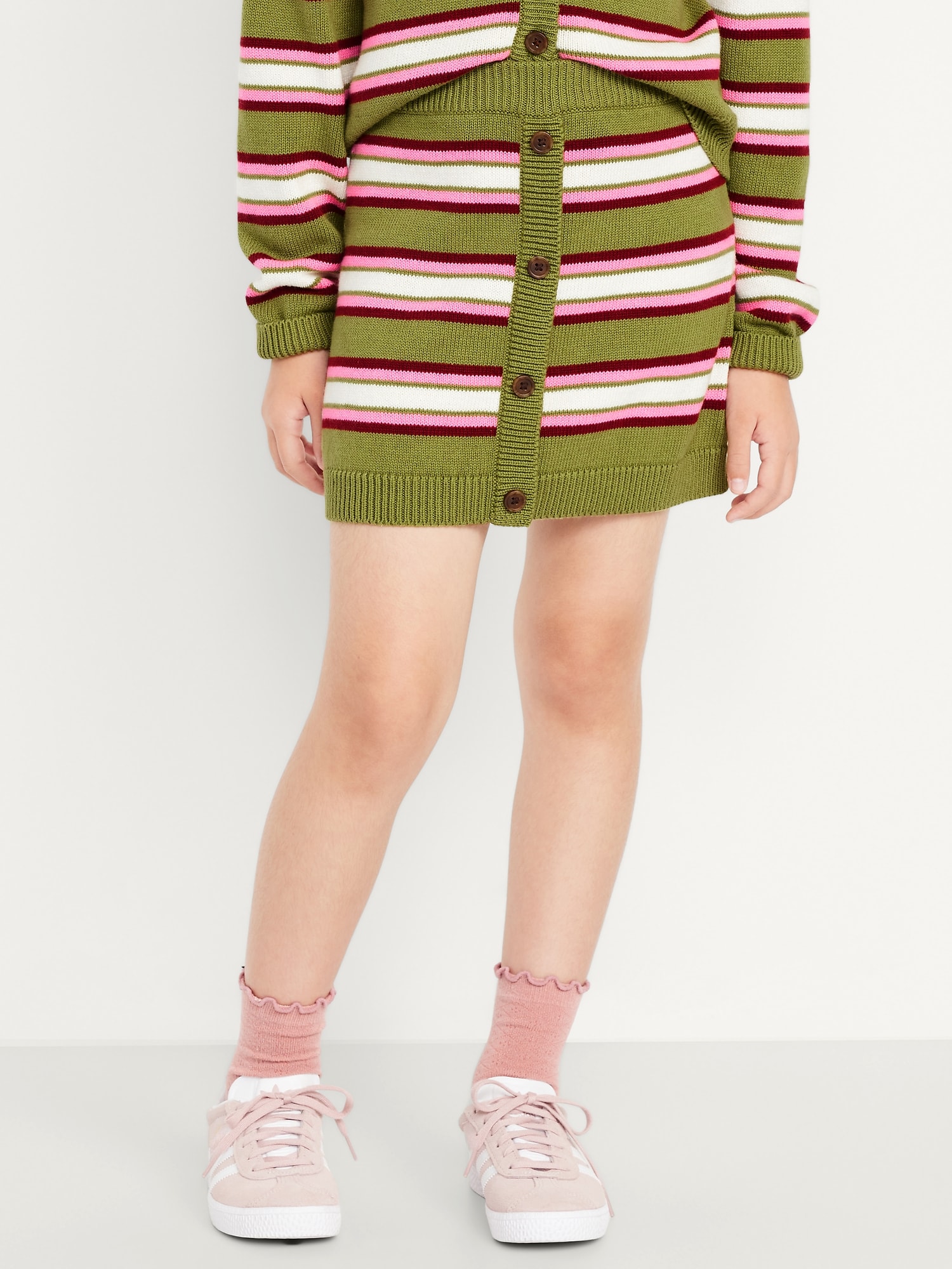 Sweater-Knit A-Line Skirt for Girls