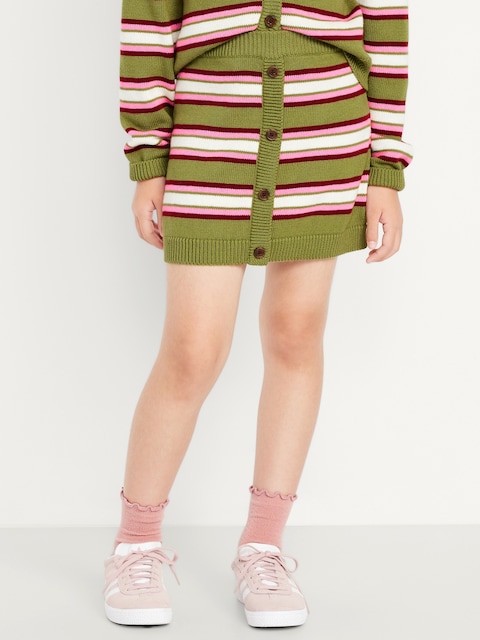 Sweater-Knit A-Line Skirt for Girls