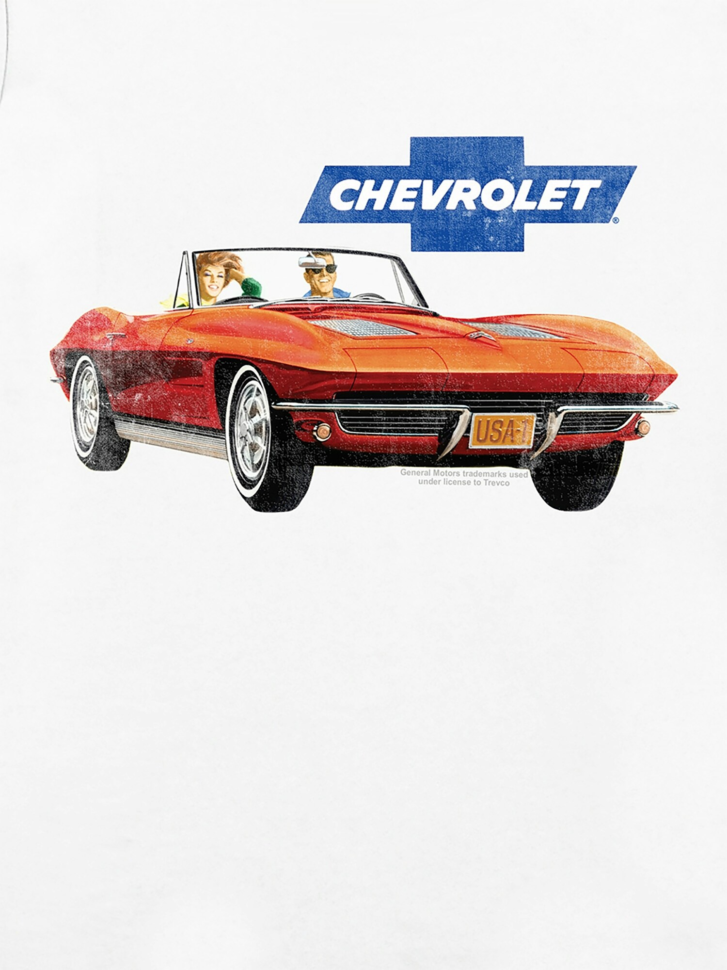 Женская футболка Old Navy Chevy Corvette Vintage Graphic T-Shirt for Women, цвет: Белый — фото 2