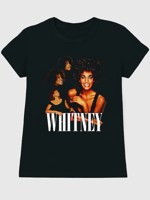Whitney Houston Graphic T-Shirt for Women - Black
