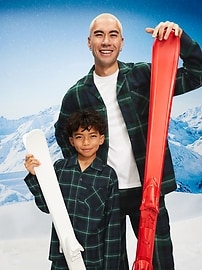 Image number 4 showing, Printed Gender-Neutral Button-Front Pajama Set for Kids