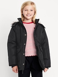 Image number 4 showing, Water-Resistant Parka Jacket for Girls