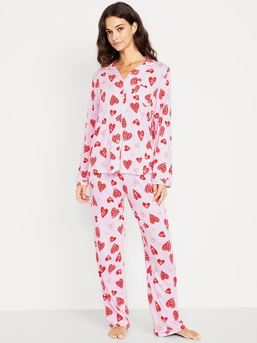 Image number 1 showing, Sunday Sleep Knit Jersey Pant Set