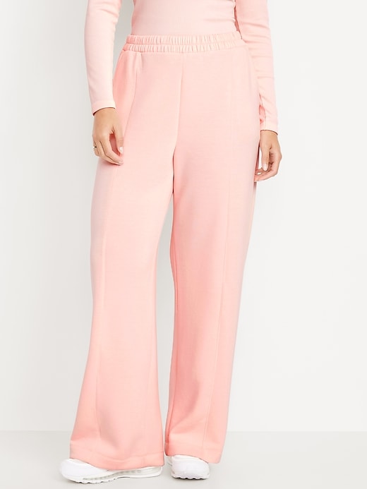 Image number 5 showing, High-Waisted Bounce Fleece Wide-Leg Sweatpants