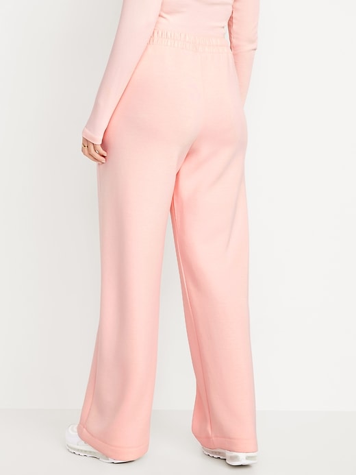 Image number 6 showing, High-Waisted Bounce Fleece Wide-Leg Sweatpants