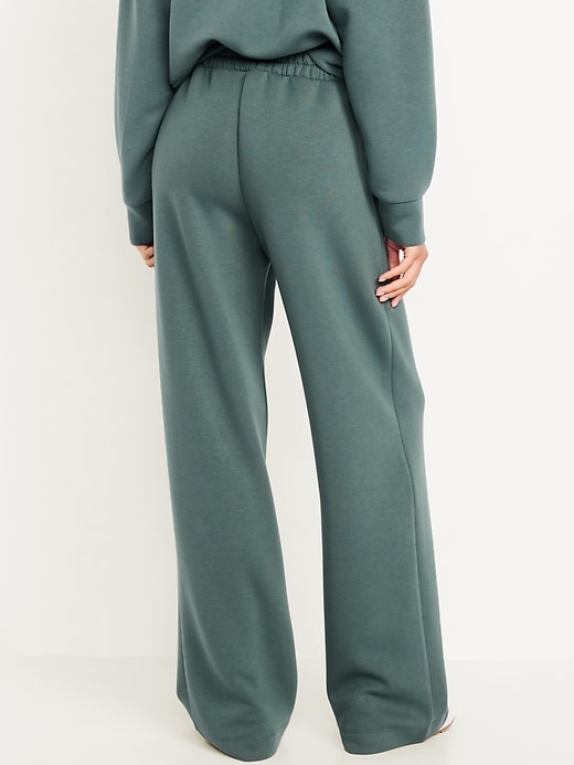 Image number 2 showing, High-Waisted Bounce Fleece Wide-Leg Sweatpants