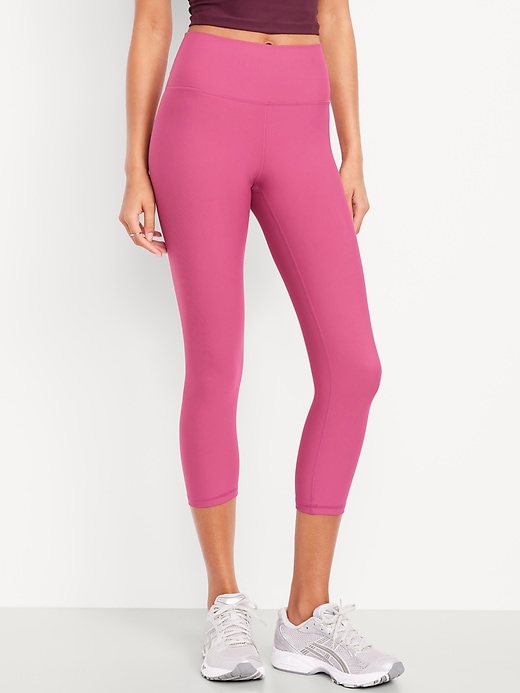 Image number 1 showing, High-Waisted PowerSoft Crop Leggings
