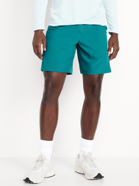 Performance Vent Run Shorts -- 7-inch inseam - Steel Sea