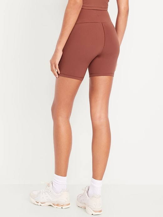 Image number 2 showing, High-Waisted StudioSmooth Biker Shorts -- 6-inch inseam