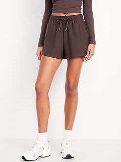 High-Waisted PowerSoft Shorts -- 3.5-inch inseam